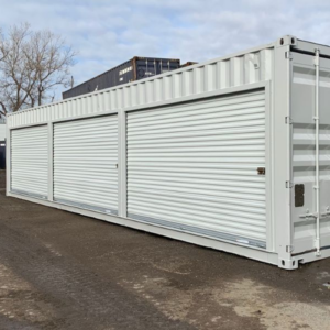 Conteneur maritime 40 pieds avec 3 portes sectionnelles | High Cube