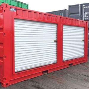 Conteneur maritime 20 pieds avec 2 portes sectionnelles